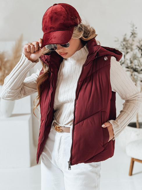 Damen Steppweste LIKEHUGS burgundy Dstreet TY4976