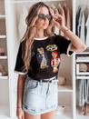 Damen Oversize-T-Shirt mit Stickerei CLASSY TEDDY schwarz Dstreet RY2843