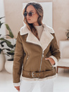 NORFDIMA Damen Lederjacke mit Schafsfelljacke camel Dstreet TY4738