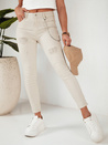 Damen Jeans mit hoher Taille ALEX Farbe Hellbeige DSTREET UY1877