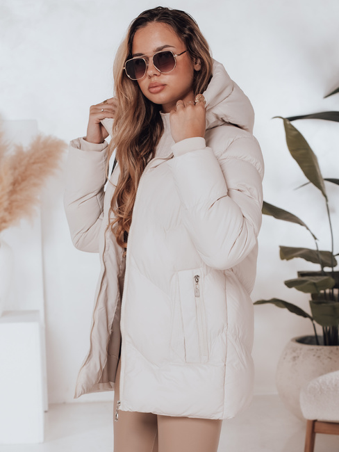 Damen Winterjacke SALVONA hellbeige gesteppt Dstreet TY5004