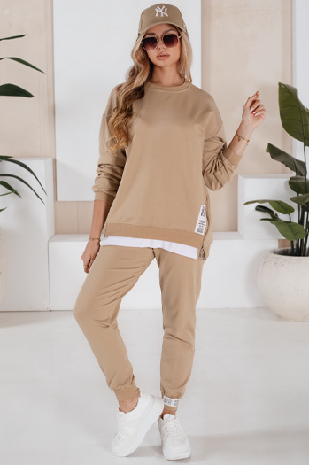 Damen Trainingsanzug Set TORONTO beige Dstreet AY0954