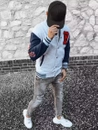 Herren Sweatshirt mit Reißverschluss Farbe Hellgrau DSTREET BX5441