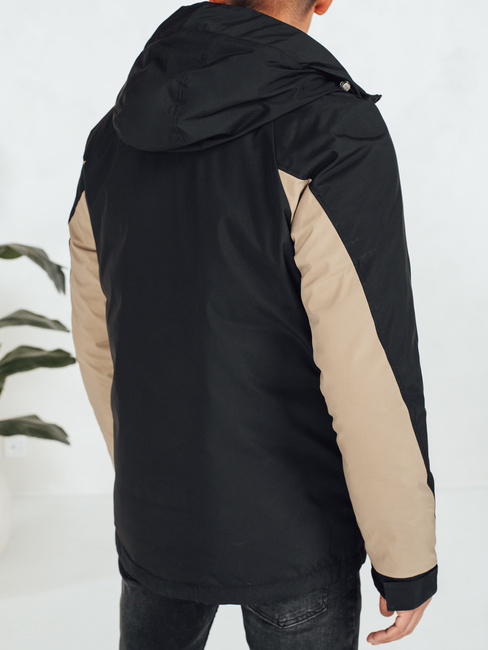 Herren Winterjacke mit Kapuze beige Dstreet TX5042