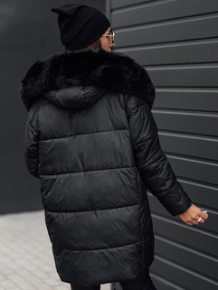 Damen FROSTYFIT gesteppte Winterjacke mit Kapuze schwarz Dstreet TY4675_4