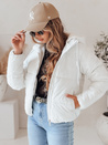 Kurze Damen GLAMVO Daunenjacke mit Kapuze weiß Dstreet TY4952