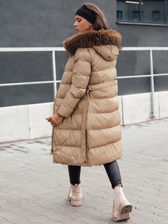 Gesteppte Damen-Winterjacke mit Fell STYLEBELLA beige Dstreet TY4609_3