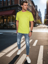 Herren-T-Shirt mit Stickerei gelb Dstreet RX5637
