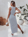 SUMMER LOVE Einheitsgröße Maxikleid weiß und blau Dstreet EY2611