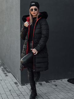 Damen Winterparka TRENDNEL Wendekapuze rot Dstreet TY4588_4