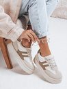 Frauen isolierte Plattform Turnschuhe beige Dstreet ZY1080