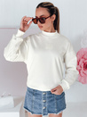 Damen Sweatshirt in Übergröße mit LOVASON Aufnäher ecru Dstreet BY1421