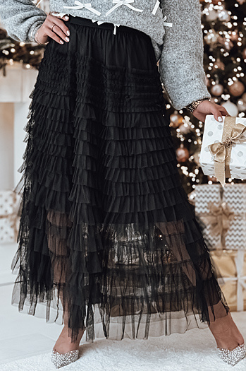 PASTELLA Maxirock schwarz Dstreet CY0472