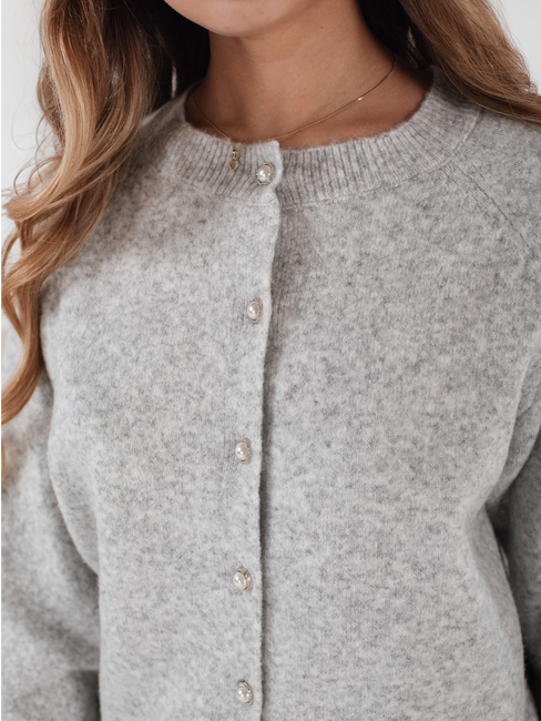 Damen Pullover mit Reißverschluss SELINA grau Dstreet MY2513