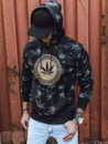 Herren Kapuzenpullover mit Aufdruck Schwarz Dstreet BX5324