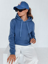 Damen-Kapuzenpulli BASIC blau BY1395