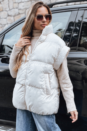 Damen Steppweste NIMIA Ecru Dstreet TY3250