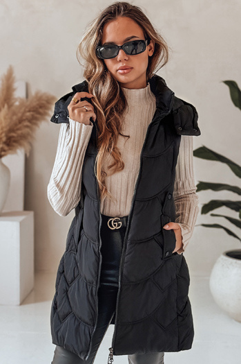 Isolierte Steppweste für Frauen schwarz Dstreet TY5101