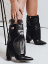 Damen Stiletto-Stiefel mit breitem Schaft schwarz Dstreet ZY1116