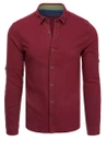 Herren Langarm Hemd Farbe Weinrot DSTREET DX2252