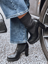 DOMVIBE Damenstiefel mit klobigem Absatz schwarz Dstreet ZY0515