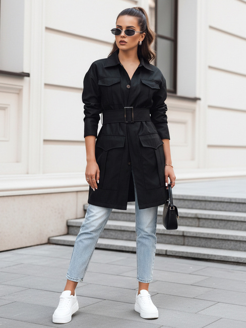 Damen Übergangsmantel gebunden VERMONT schwarz Dstreet NY0582