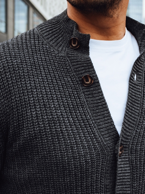 Dunkelgrauer Herren Strickpullover Dstreet WX2345