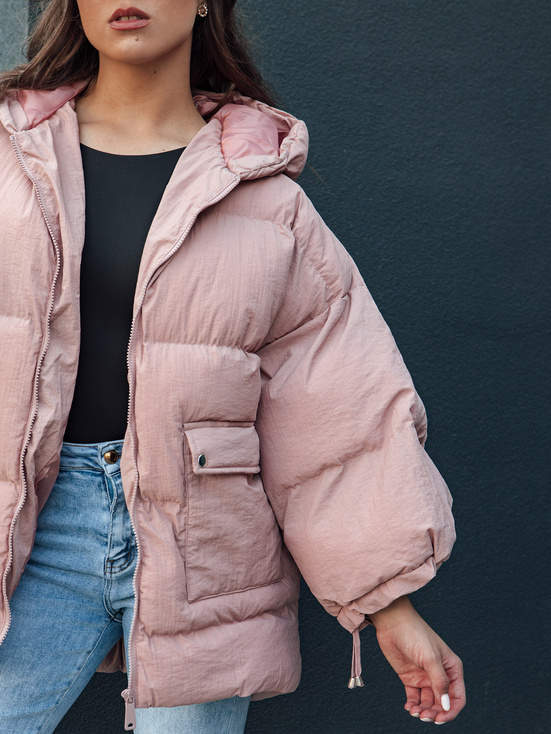 Steppjacke in Übergröße mit Kapuze PARIMA rosa Dstreet TY4480