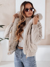 Damen Winterjacke VESSADA kurz mit Fell hellbeige Dstreet TY5062