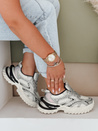 Damen sportliche silberne Turnschuhe Dstreet ZY1007