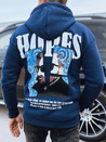 Herren Sweatshirt mit Aufdruck Farbe Dunkelblau DSTREET BX5661