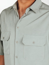 Herren Kurzarmhemd grau Dstreet KX1081
