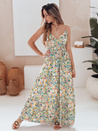 FLORALUSH Maxikleid mit grünen und gelben Blumen Dstreet EY2630