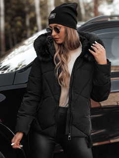 MODIVA gesteppte Damen Winterjacke mit Kapuze schwarz Dstreet TY4726_3