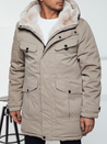 Herren Winter Parka Jacke mit Kapuze beige Dstreet TX4969_1