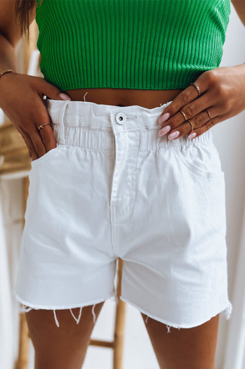 Damen Kurzjeanshose CHLOE Weiß Dstreet SY0296