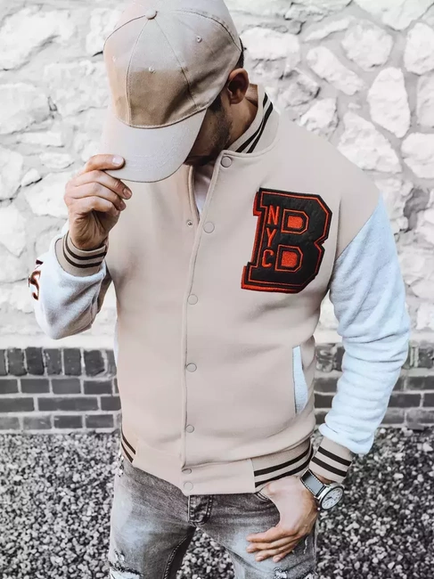 Herren Sweatshirt mit Reißverschluss Farbe Ecru DSTREET BX5440