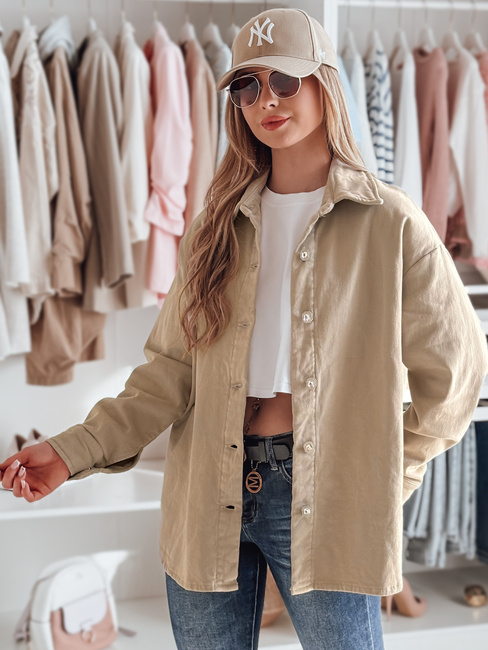 Damen-Übergangsjacke in Übergröße KOSMOJACK c.beige Dstreet TY4841