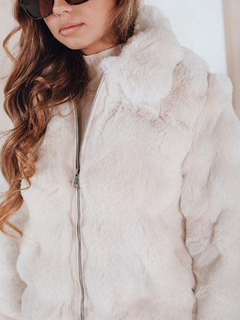 Damen Pelzjacke weiß Dstreet TY5145