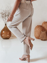 Damen Buttercreme Freizeithose mit Blumen LEGISSA hellbeige Dstreet UY2404