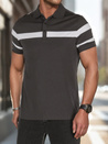 Herren Poloshirt mit Streifen dunkelgrau Dstreet PX0630