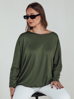 LOOSEFEMME Damen Bluse in Übergröße mit Anhänger grün Dstreet RY2707_2