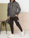 Herren Sweatshirt mit Aufdruck Farbe Anthrazit DSTREET BX5694