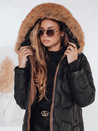 Damen Winterjacke VIRELIA gesteppt mit Kapuze schwarz Dstreet TY4937