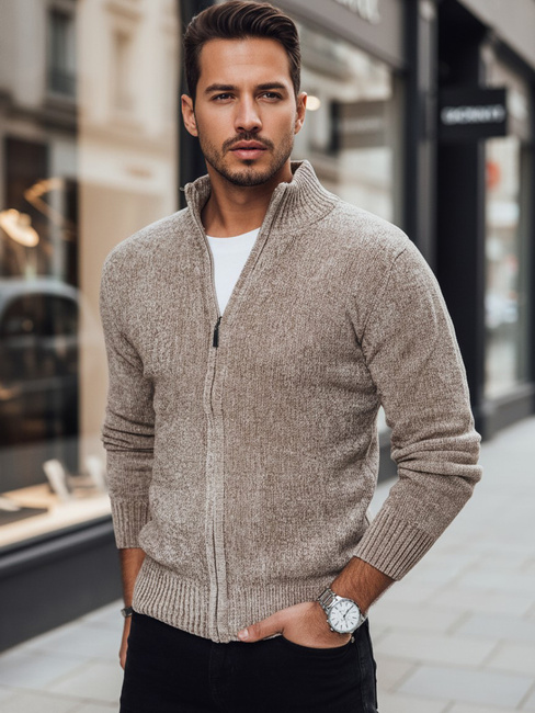 Herren Pullover ohne Knöpfe beige Dstreet WX2228