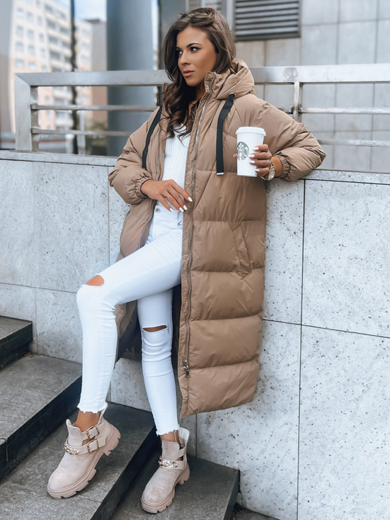 Damen Winterjacke COZYSEASON dunkelbeige Dstreet TY3759