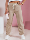 Damen Jogginghose mit weitem Bein SOFTIA beige Dstreet UY2403