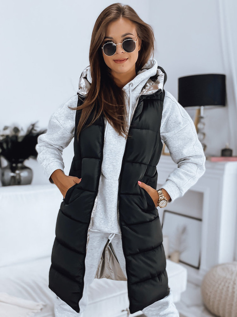Damen Wendbare Steppweste MARIET Schwarz Dstreet TY3161