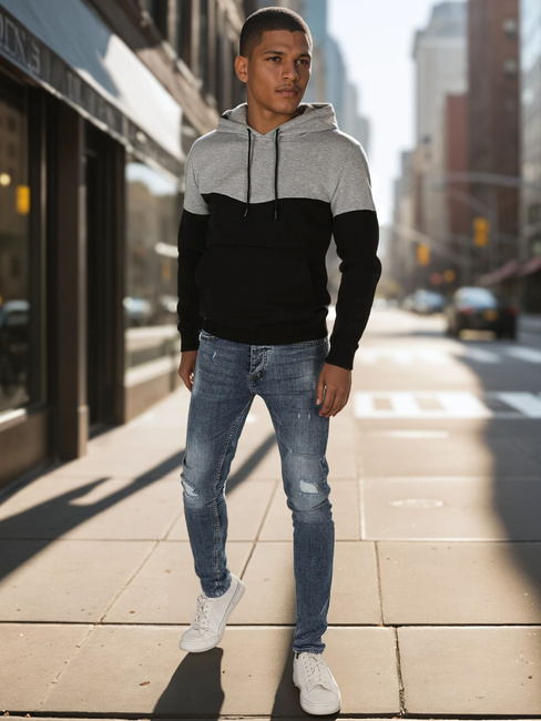 Herren Basic Hoodie hellgrau Dstreet BX5875