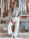 Damen Sweatshirt in Übergröße mit LOVASON Aufnäher grau Dstreet BY1419